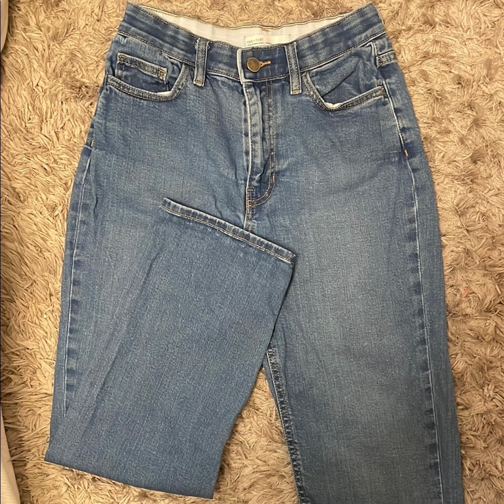 OAK + FORT Women's Straight Leg Jeans